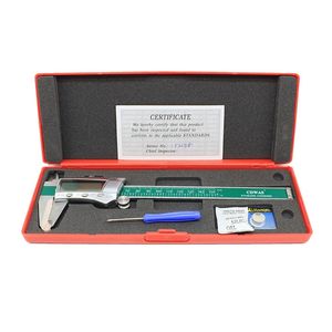 Digital Display Stainless Steel Calipers 0-150mm 1 64 Fraction MM Inch LCD Electronic Vernier Caliper Waterproof T200602