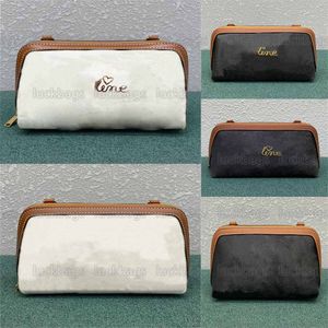 Clutch Com Corrente Em Triomphe Bolsa De Lona Cassic Designer Feminino Luxo Bolsa De Ombro Com Estampa Cruz Corporal Elegante Bolsa Cosmética Bolsa TransversalBolsas De Cadeia Carteira