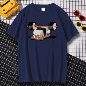 Męskie koszulki Sport Sushi Funny Anime Drukuj 2022 T Shirt dla Mężczyzn Casual Crewneck Tshirts Harajuku O-Neck Topy Vintage S-XXXL Ubrania Męskie