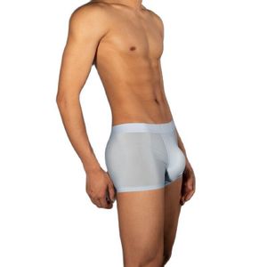 Unterhosen 3 teile/los männer Eis Seide Unterwäsche Taille Antibakterielle Boxer Briefs Nahtlose Einfache Einfarbig CornersUnderpants