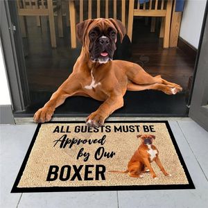 Dywany Ergear Boxer Dog Doormat Custom 3D Drukowane Non Slip Door Mats Decor Porch