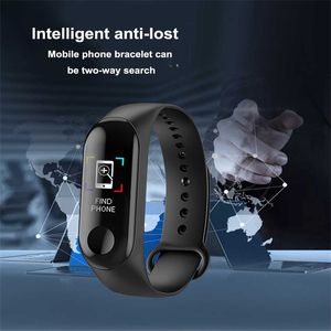 M3 Smart Wristbands Digitaluhr-Armband für Kinder und Frauen mit Herzfrequenzüberwachung, laufendem Schrittzähler, Farbzähler, Gesundheit, Sport-Tracker-Armband