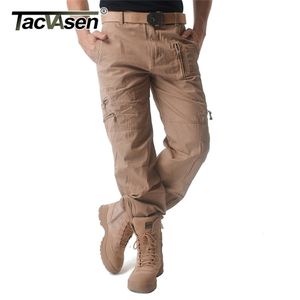 TACVASEN Military Clothing Men Tactical Cargo Pants Army Combat Trousers Spring Autumn Casual Cotton Long Cargo Work Pants 27-38 201128