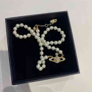 Wan West Empress Dowager Pearl Necklace Women s Micro Safety Bracelet High Quality Saturn Series