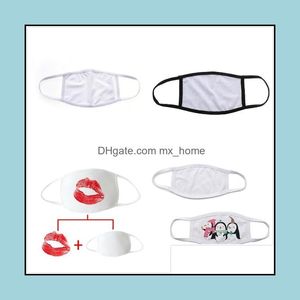 Blanks sublima￧￣o m￡scara facial adts crian￧as camadas dupla preven￧￣o de poeira para transfer￪ncia de calor impress￣o de calor m￡scara de grife de grife gotas 2021 festa