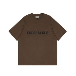 TシャツTシャツTOPS TSHIRTチェストレターラミネートプリントショートストリートハイストリートルーズ通気性カジュアルTシャツ100％ピュアコットントップサイズS M L XL