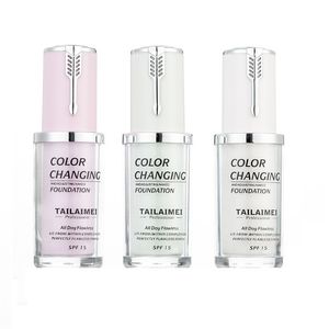 TLM Temperature Change Color Liquid Foundation 3Colors Hydrating Makeup Change To Your Skin Tone Coverage Base Cosmetics Primer