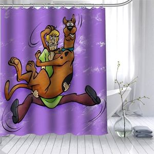 Arrivo Scooby Doo Dog Tenda della doccia Tessuto in poliestere Stampa ad alta definizione Bagno Impermeabile 12 Ganci Bagno T200711
