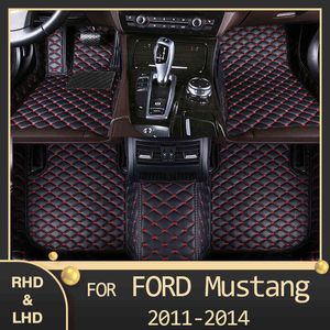 Midoon Car Floor Mats för Ford Mustang 2011 2012 2013 2014 Custom Auto Foot Pads Automobile Carpet Cover W220328