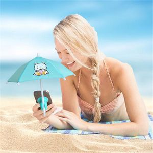 Nyhetsartiklar Mini Paraply Telefonhållare Sunshade Cykeldekoration Tillbehör Utomhus Mobiltelefon Stand paraplyer
