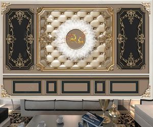 Personalizza Wallpaper 3D per pareti decorazioni per la casa adesivi murali in gesso in gesso europeo intagliato intagliato da parete