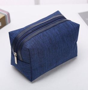 Myyshop Letter Cosmetic Bag Simple Square Bags Commute Storage Customized Logo Zipper Handbag black
