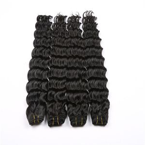 Wholesale mongolian hair bundles resale online - 10A Deep Wave Mongolian Hair Weave Natural Color or Bundles Deals Mongolian Human Hair Deep Curly Weaving Remy Hair Exten2837