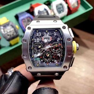 Uxury Watch Date Luxury Mens Mechanics Watches Richa Wristwatch Milles Large Dial Multicational Automical Three Eye Needle Fashion Boutique