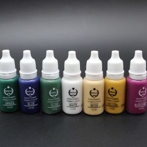 10 pçs/lote micro pigmento cosmético 1/2 oz tinta de tatuagem pro para maquiagem permanente sobrancelha delineador lábio corpo arte tatuagem