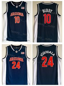 NCAA Basketball College Arizona Wildcats 24 Andre Iguodala Jersey Mike Bibby 10 University Team Color Navy Blue For Sport Fans Breathable Embroidery Good Quality
