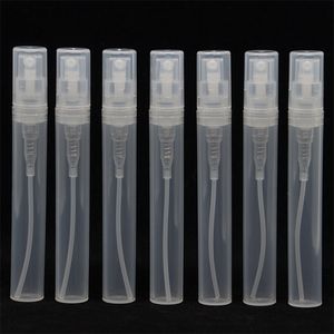 Fashion 4ML Mini Portable Trial Package Plastic Perfume Bottle Wth Spray And Empty Perfume Test tube 100 Pieces / Batch T200819