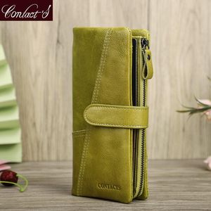 Portafogli Women Brand Design Design di alta qualità Portafoglio vera pelle Female Hasp Fashion Prezzo del dollaro Long Borse Holderwallets