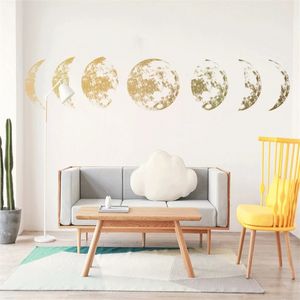Wholesale stick characters resale online - Creative Moon phase D Wall Sticker Home living room wall decoration Mural Art Decals background decor stickers B0614G01