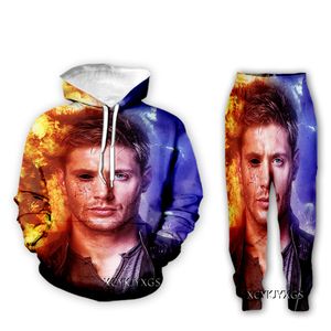 xinchenyuan The Supernatural 3D Printed Clothing Long Sleeve Fashion Sweatshirt Hoodies Sport Pants Z23 220704