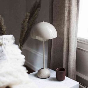 Dekorowanie pokoju duńskie projektant kwiatowy kubki do ładowania stołowego salonu sypialnia sypialnia nocna LED Touch Switch Lampa grzybowa H220423