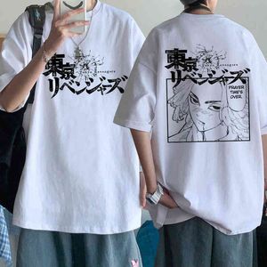 Tokyo Revengers Anime Baskı T-Shirts Erkek Kadın Moda Büyük Boyu Pamuk T-Shirt Çocuklar Hip Hop Top T-Shirt Yaz Erkek Giyim G220512
