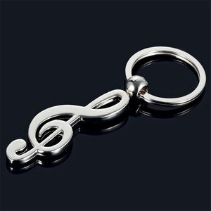 Keychains Metal Musical Note Key Chain Cool Luxury Car Ring Bag Pendant For Man Women Gift Jewelry Accessories S067 Keychains