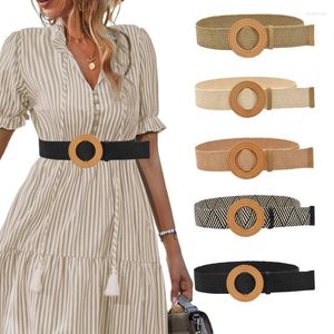 Belts Mens Navy Blue Belt 40 Women Straw Woven Elastic Stretch Wide Waist For Dresses With Buckle Without HolesBelts Fred22