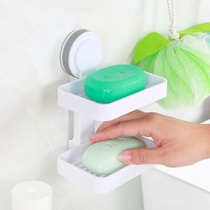 Soap Dishes Dish Shower Tray Strong Suction Cup Sponge Holder Case Tile Glass Metal Wall Available Bathroom SuppliesSoap DishesSoap