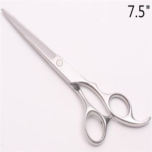 C1006 7 5inch Japan 440C Customized Logo Silver Professional Human Hair Scissors Barber s Hairdressing Shears Cutting or Thin244x