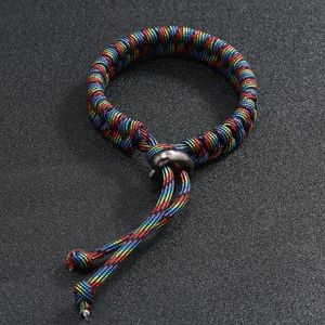 Charm armband når handvävd paracord homme justerbar punk smycken för män fars dag moasculina pulseras hombrecharm armelch