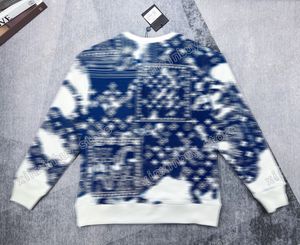 22ss Herr Dam designer Sweatshirts Luvtröjor tie dye blå bokstavstryck avslappnad högkvalitativ mode män vit svart XS-XL