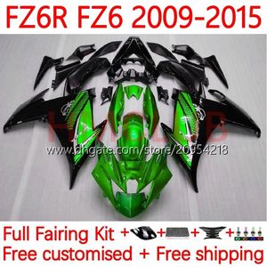 Kit de fadas para Yamaha fz6n fz6 fz 6r 6n 6 r n 600 09-15 Bodywork 31No.42 FZ-6R FZ600 FZ6R 09 10 11 12 13 14 15 15 FZ-6N 2009 2012 2012 2012 2013 2014 2015 OEM Body Green Light Green Light Green Light