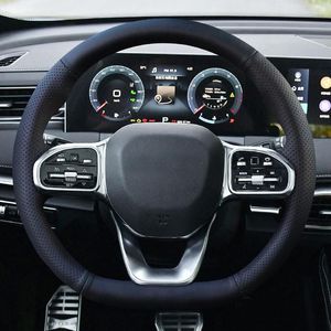 O volante do volante tampa de couro para chery jetour x70 mais x70s x90 x95 capa de carro acessórios interiores