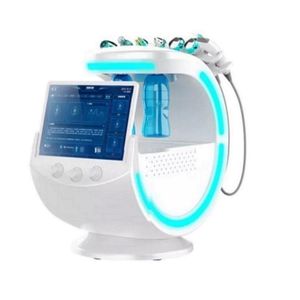 2022 7 in 1 Water hydra Jet macchina per la bellezza del viso peeling della pelle blu ghiaccio intelligente con analizzatore scanner per la pelle