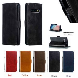 Luxury Flip Leather Fodral För Samsung Galaxy S8 S9 S10 E Lite S20 PLUS Not 8 9 10 PRO Ultra S7 Edge Wallet Shell Phone Cover Bag