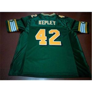 UF CHEN37 Custom Men Youth Women Vintage Edmonton Eskimos #42 Dan Kepley Football Jersey Size S-5XL eller Custom något namn eller nummer Jersey