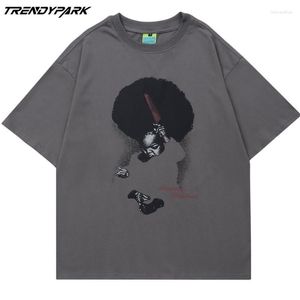 Camisetas masculinas de camisetas de camiseta engraçada impressão de bebês algodão de algodão de algodão masculino 2022 verão harajuku streetwear casual hip hop camise