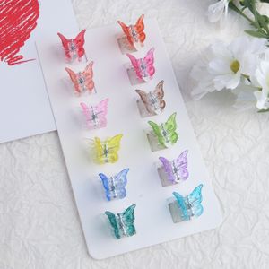 10 stks kleurrijke vlinderhaar clips grip klauw haarclips mini clips kaak haarstyling accessoires gereedschap voor meisjes l220729
