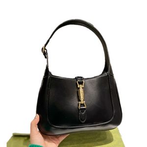 Real Cowhide Jackie 1961 Bolsa de Ombro Bolsa de Couro Senhora Sacos de Compras Elegantes Mulheres Carteira Fanny Pack Boutique S220126