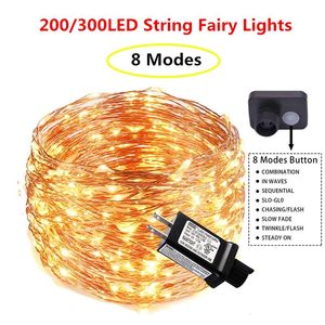 Strings 300 LED String Fairy Lights Christmas Plug In For Outdoor Wedding Party Holiday Garden Mariage Garland Bedroom DecorationLED