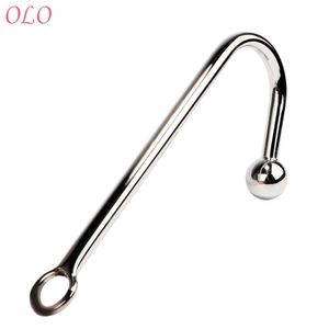 Gay Anal Hook Butt Plug com bola de aço inoxidável dilatador de aço adulto Produtos adultos brinquedos sexy para homens e mulheres metal