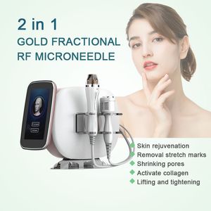 Fractional RF Microneedle Equipment Cold Hammer Shrink Pores Acne Treatment Stretch Marks Remover Micro-needle Gold Rado Frequency Face Wrinkle Removal Machine