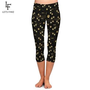 Women Leggings Elastic Legging Dog Paw Printed Pants High Waist Plus Size MidCalf 34 Stretch Casual Leggings Fou Summer 201014