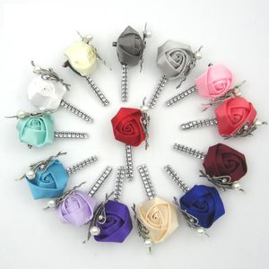 Flores de casamento Feito Flower Lapeel Pin Mens Wedding Boutonniere Fester Brooch Butroch Brooch Broche