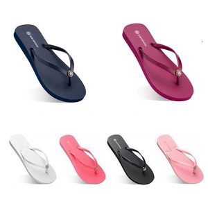 5SKU-1 Style37 Fashion Slippers Beach Shoes Flip Flops Womens Green Yellow Orange Navy Bule White Pink Brown Summer Smooth Sneaker 35-38-39