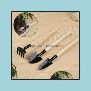 Spade Shovel Garden Tools Home LL Mini Portable Gardening Tool Wood Handle Metal Head Rake Bonsai för DHHDN