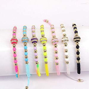 Urok bransolety luksusowa disco ball lina makrama bransoletka dla kobiet dziewczyna delikatna pulseras mujer bijoux femme impreza prezent charm lars22