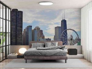 Modern CityScape Print Tapestry Bohemian Apartment Decoration Wall Rugs Photo Room Mural Tapiz J220804