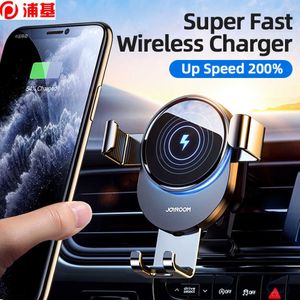 15W Qi Car Phone حامل سيارة شاحن شاحن شاحن شاحن ذكي لأشتحان Air Vent Mount Car Charger Wireless for iPhone12 Pro Xiaomi Huaw